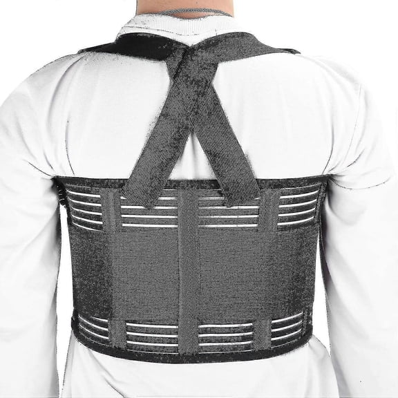 Rib Fracture Support Brace Breathable Fixed Belt with Adjustable Shoulder Straps