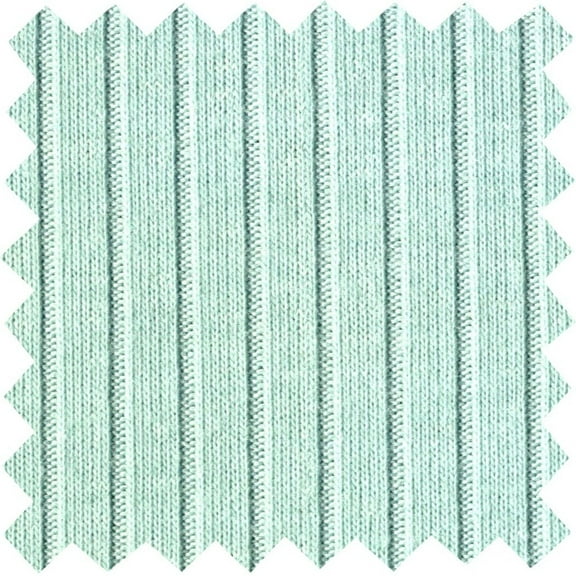 Rib Jersey Colorado 5*3 Knit Fabric Stretch Fabric Soft Fabric Sewing Fabric (ALOE, 1.5"x1.5"SampleOfFabric)