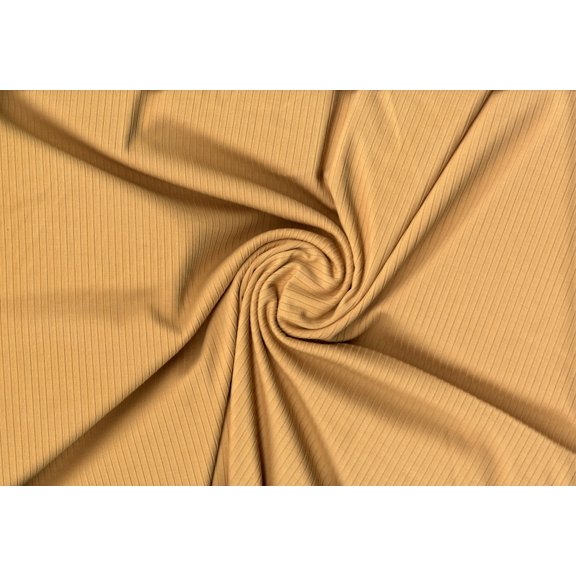 Rib Jersey Colorado 5*3 Knit Fabric Stretch Fabric Soft Fabric Sewing Fabric (STRAW, ByYard)