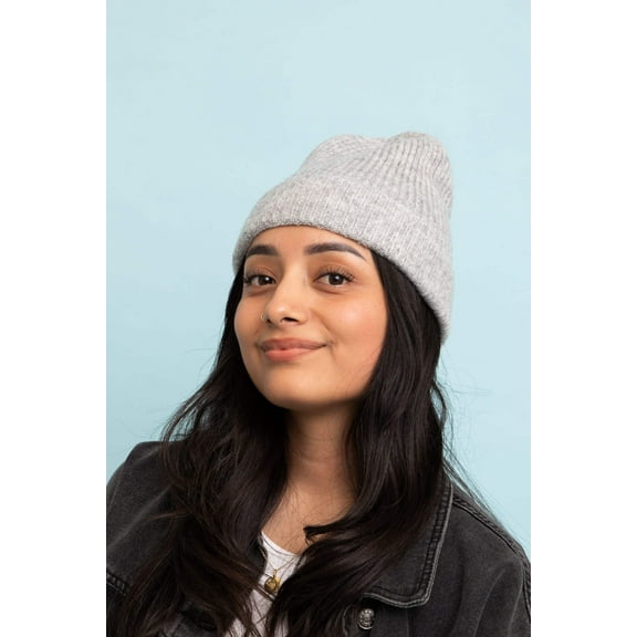 Rib Knit Cuffed Beanie