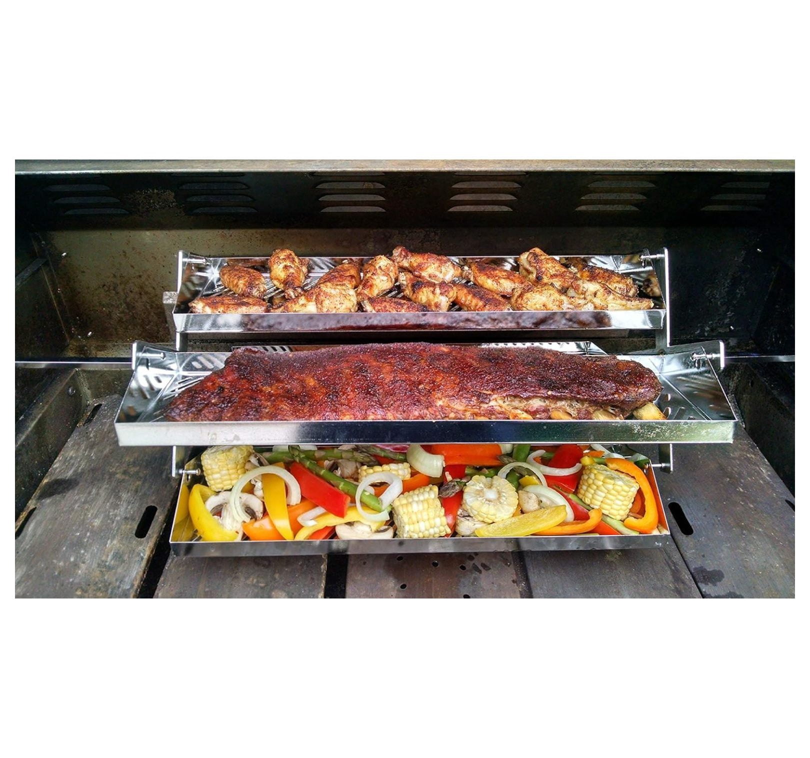 Rib-O-Lator Universal Adjustable Trays: Adjusts from 11