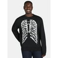 thumbnail image 1 of Halloween All Gender Skeleton Ribs X-Ray Print Sweatshirt, Sizes S-3XL, Men's Sizes XS-3XL, 1 of 5