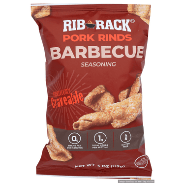 Rib Rack Barbecue Pork Rinds 4oz