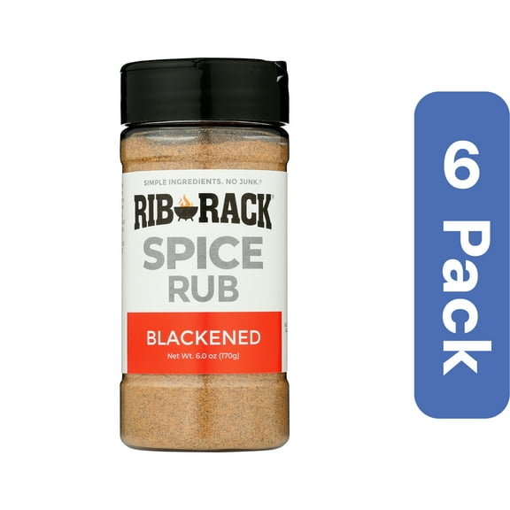 Rib Rack Blackened Spice Rub 6 oz (Pack Of 6)