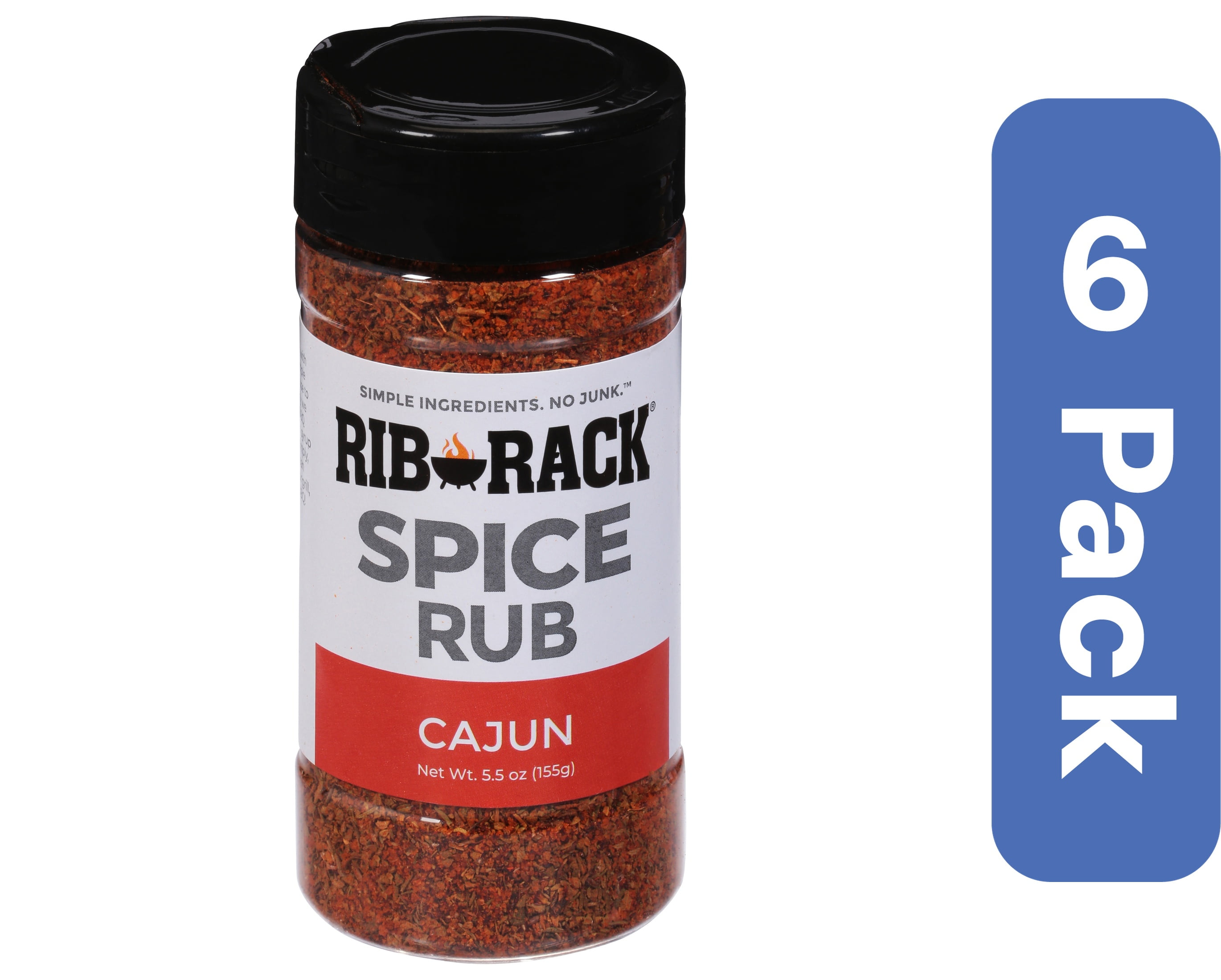 Rib Rack Cajun Seasoning Rub 5.5 oz (Pack of 6)