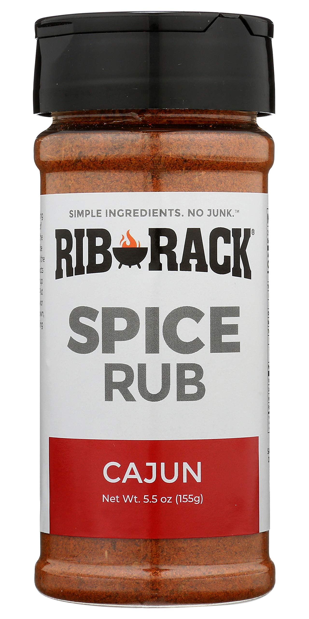 Rib Rack Dry Spice DHF10 Rub Cajun, 5.5 oz. Meat Seasoning for BBQ