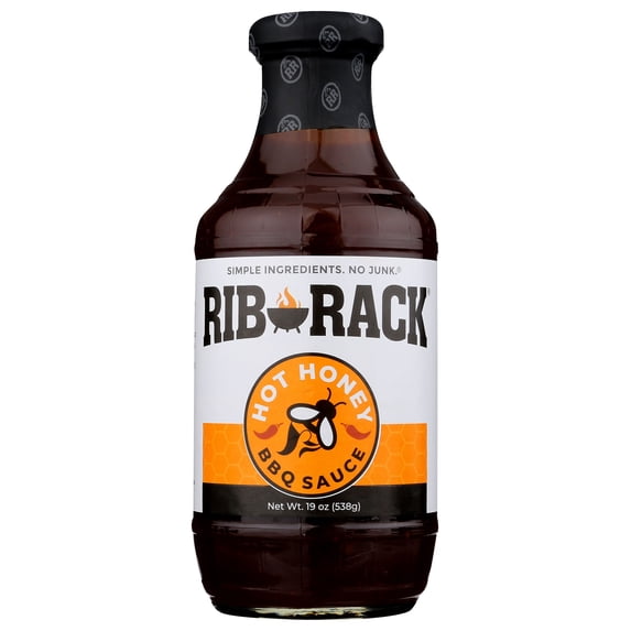 Rib Rack Hot Honey BBQ Sauce, 19 oz
