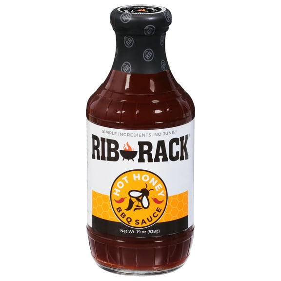 Rib Rack Hot Honey Barbecue Sauce for Ribs 19 oz (Pack Of 6)