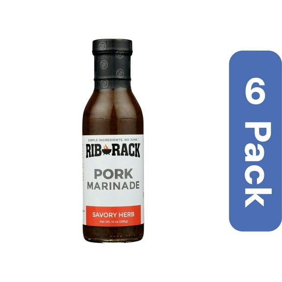 Rib Rack Pork Marinade Sauce 14 oz (Pack Of 6)