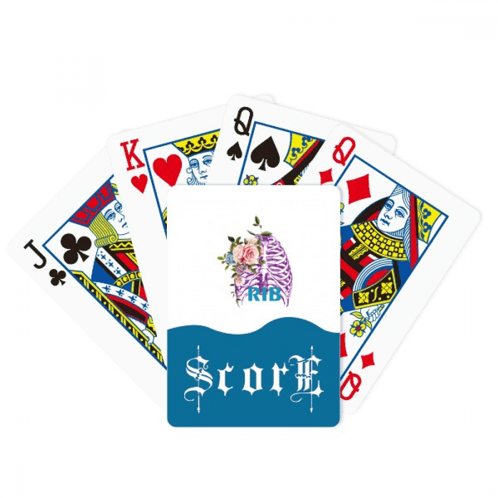 Rib Thoracic Body With Flowers Score Poker Playing Card Index Game