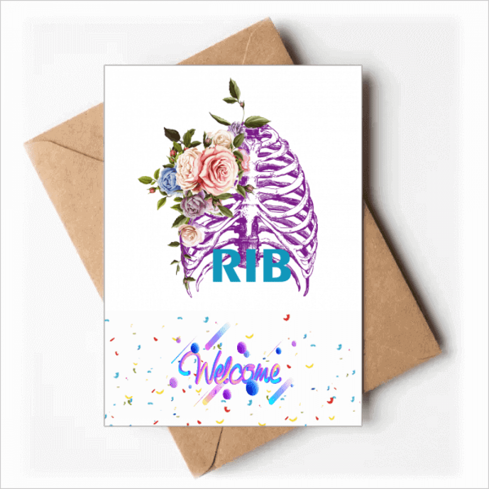 Rib Thoracic Body With Flowers Welcome Back Greeting Cards Envelopes Blank