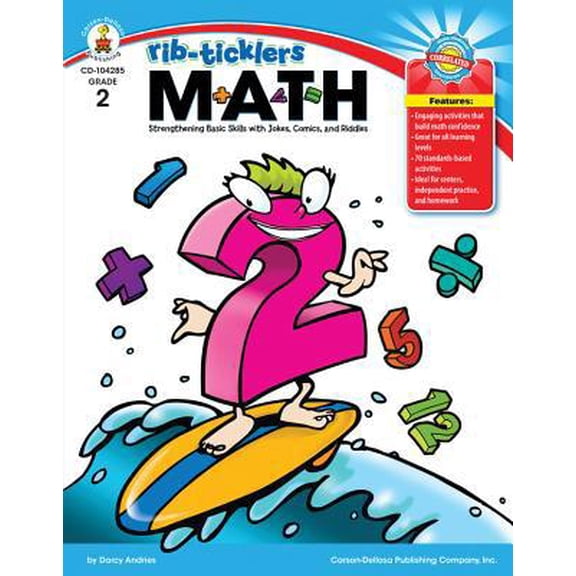 Pre-Owned Math, Grade 2: Strengthening Basic Skills with Jokes, Comics, and Riddles (Paperback) 1604181397 9781604181395