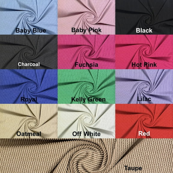 Rib Urban Knit Fabric, Stretch Rayon Spandex, Soft Rib Sewing Craft (CREAM, 1.5"x1.5"SampleOfFabric)