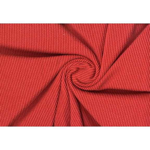 Rib Urban Knit Fabric, Stretch Rayon Spandex, Soft Rib Sewing Craft (RED, ByYard)
