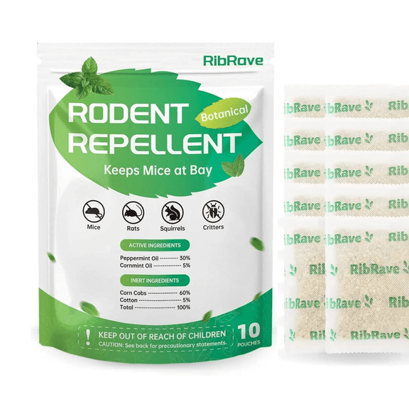 RibRave Peppermint Oil Botanical Pest Repellent, 10 Pack