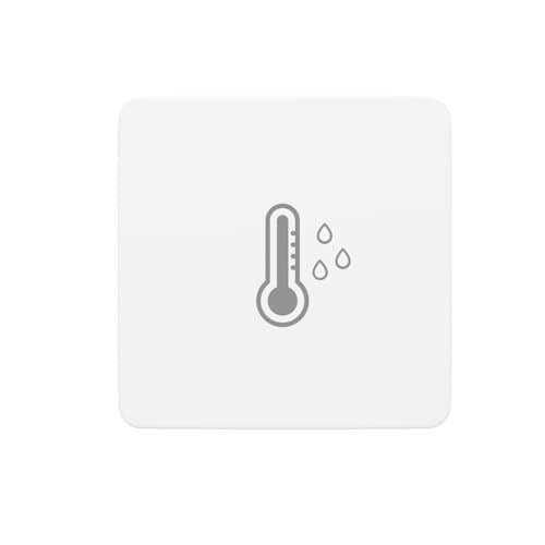 RibRave Zigbee Temperature and Humidity Sensor Lite,Smart Thermometer and Hygrometer, Hub Required,Compatible with Echo Devices with Zigbee Hub Built-in,Home Assistant,SmartThings,Homey,Hubitat