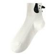 thumbnail image 1 of Ribbed Ankle Socks with 3D Puppy Ear Detail and Embroidered Dog Face - White, 1 of 4