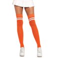 thumbnail image 1 of Leg Avenue Women's Two Striped Ribbed Athletic Thigh Highs, 1 of 2