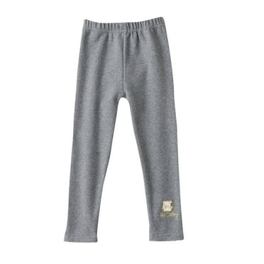 Ribbed Baby Girl Pants Full Length Pants Child's Summer Printed Boys and Girls Baby Botton Long Pants Denim Cute Full Length Pants Overalls Gray 140