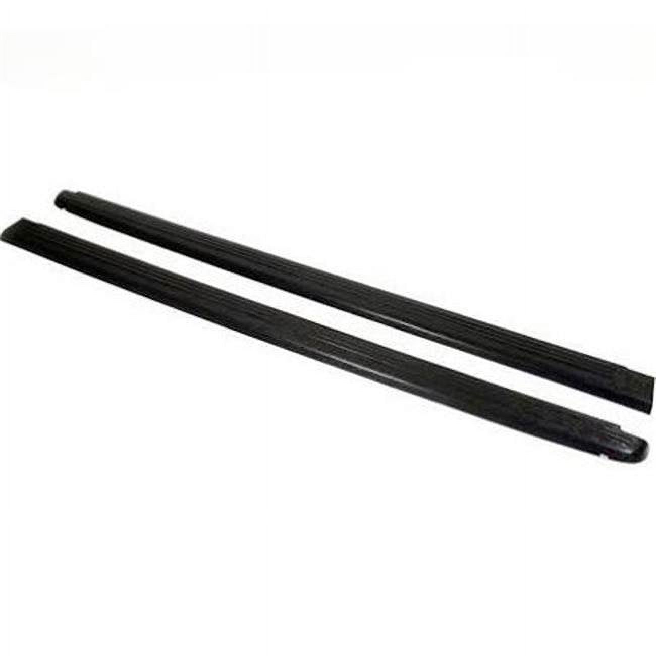 Ribbed Black Side Bed Rail Caps without Holes