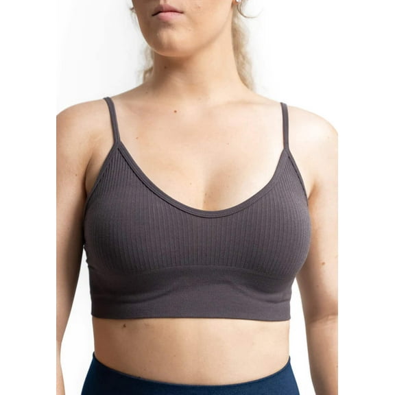 Ribbed Bra With Adjustable Straps