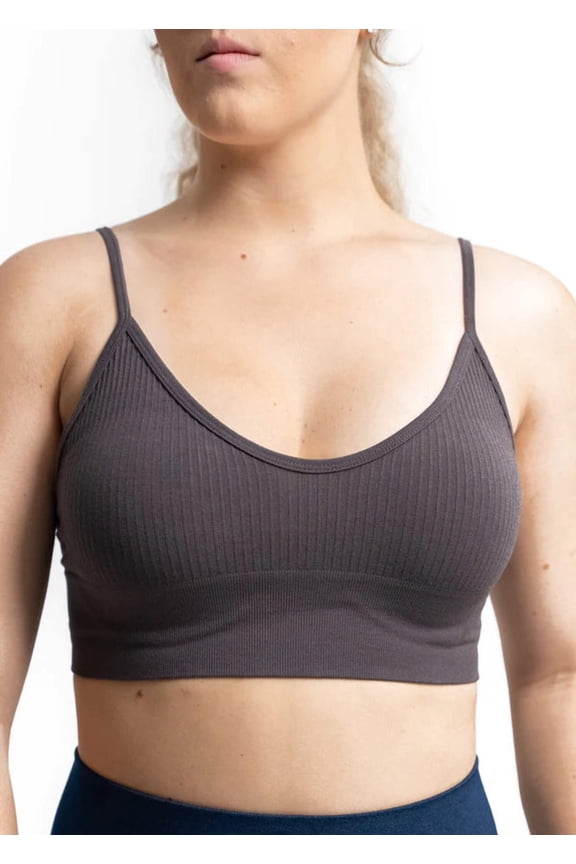 Ribbed Bra With Adjustable Straps