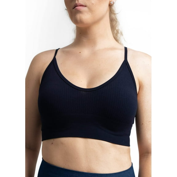 Ribbed Bra With Adjustable Straps