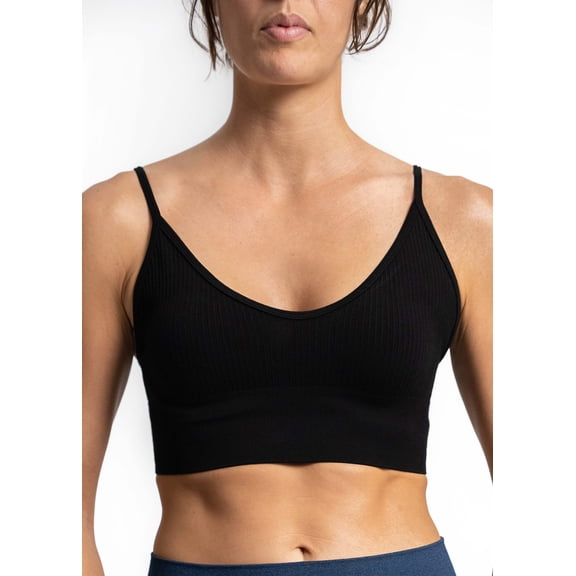 Ribbed Bra With Adjustable Straps