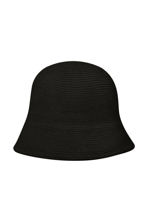 Ribbed Bucket Hat for Women and Men Solid Color Deep Brim Floppy Preppy Style Winter Travel Vacation Fashion Cap Flat Warm Headwear