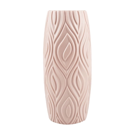 CCMAOLU Ribbed Ceramic Vase for Flowers,Fluted Boho Vase for Pampas Grass and Home Decor,Modern Textured Vase for Table Centerpiece,Tall Farmhouse Style Vase for Bedroom Living Room Shelf