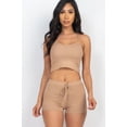 thumbnail image 1 of Ribbed Crop Cami Top & Shorts Set, 1 of 5