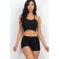 thumbnail image 1 of Ribbed Crop Cami Top & Shorts Set, 1 of 5