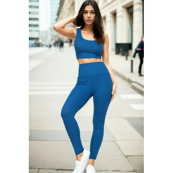 Ribbed Crop Top & Leggings Set
