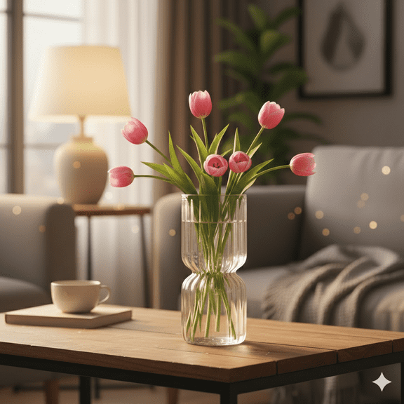 Elegant Decorative Glass Flower Vase Perfect for Enhancing Home Decor