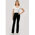 thumbnail image 1 of Ribbed Knit Drawstring Waist Flare Pants - Black, 1 of 8