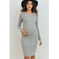 thumbnail image 1 of Ribbed Knit Maternity Bodycon Dress, 1 of 3