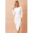 thumbnail image 1 of Ribbed Knit Reversable Midi Dress (S, Black), 1 of 10