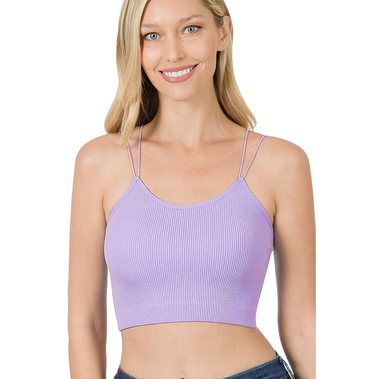 Shero StayFresh Spaghetti Strap Tank Top, Zinc Oxide Camisole for Women  with Sensitive Skin, Prevents Odors, Bacteria Resistant, Light Purple, MD 