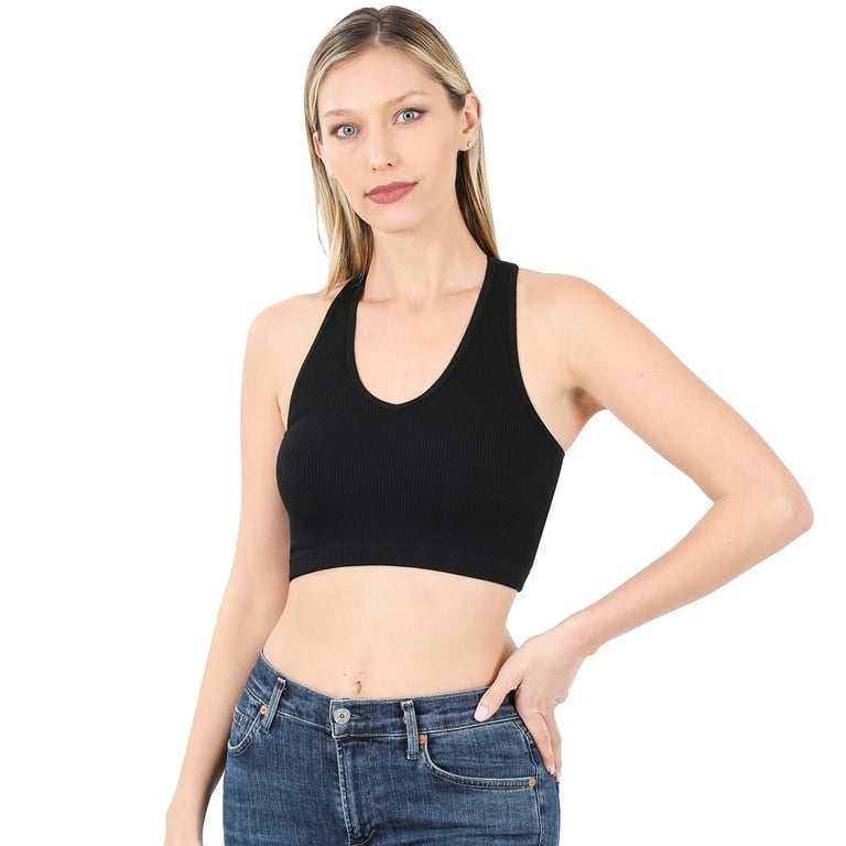 Seamless Halter Top - Black