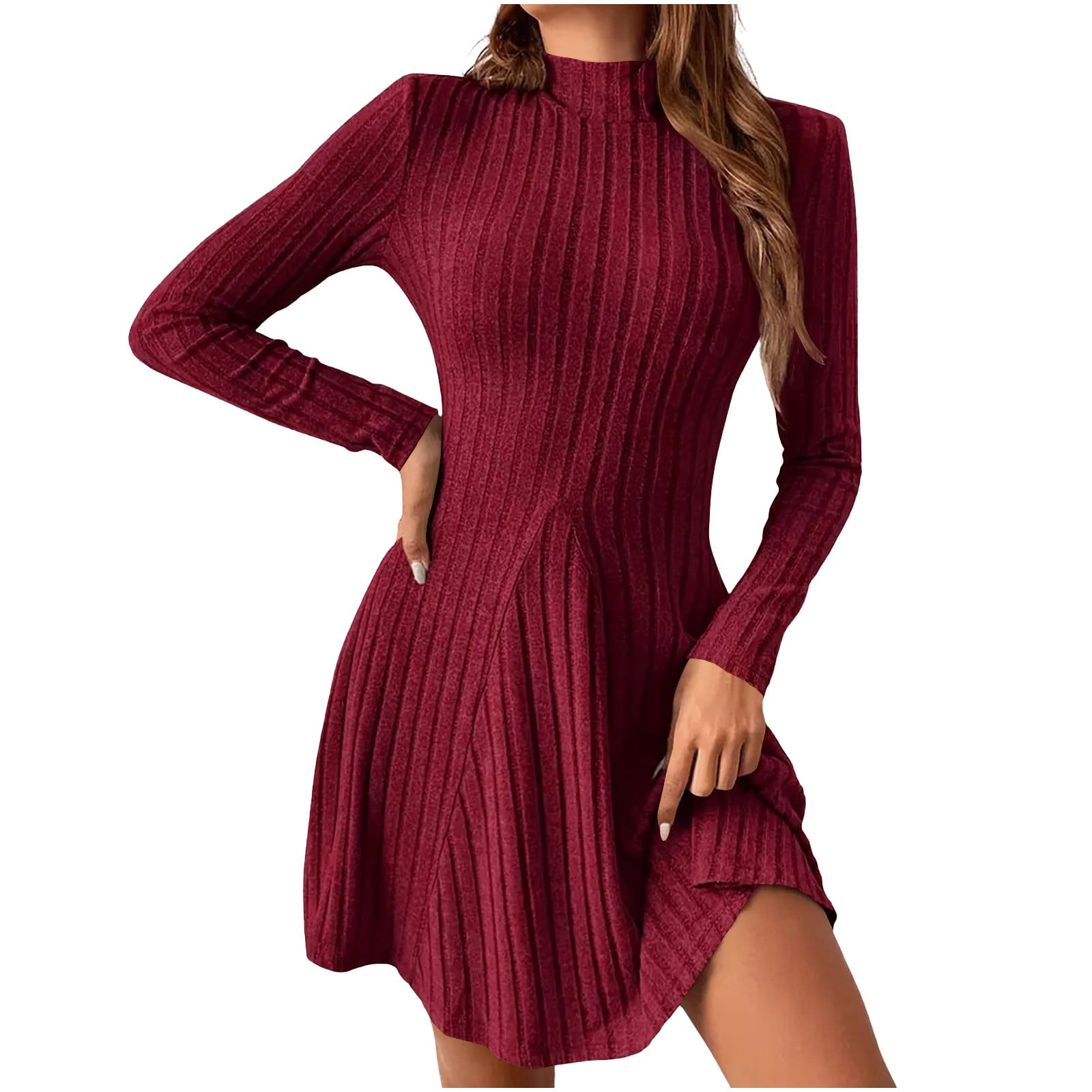 ribbed long sleeve mini sweater dress for layering Chicest Crush Black Ribbed Long Sleeve Mini Sweater Dress