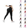 thumbnail image 1 of Ribbed Leggings for Women High Waisted Tummy Control Lifting Leggings Stretch Soft Workout Yoga Pants, 1 of 4
