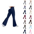 thumbnail image 1 of Ribbed Leggings for Women High Waisted Tummy Control Flared Leggings Stretch Soft Yoga Pants Lifting Workout Pants, 1 of 4