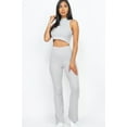 thumbnail image 1 of Ribbed Mock Neck Crop Tank Top & Bootcut Pants Set, 1 of 2