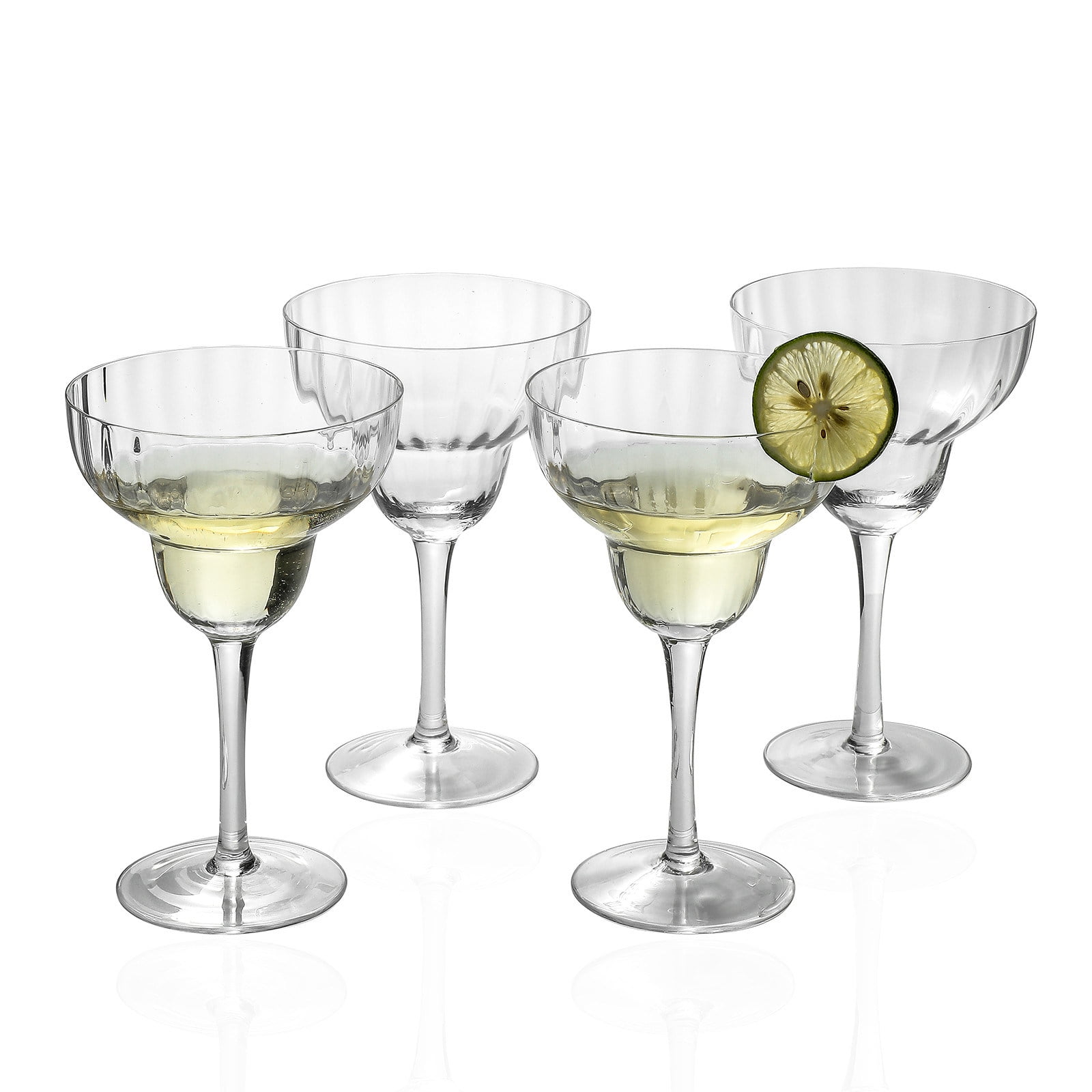 Ribbed Optic Martini Glasses (Set of 4) – The Cocktailery