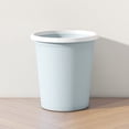 thumbnail image 1 of Ribbed Plastic Wastebasket - Compact Round Trash Can For Bathroom Office Bedroom (3 Sizes), 1 of 8