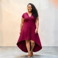 thumbnail image 1 of Ribbed Plus Size Hi Low Maxi Dress, 1 of 2