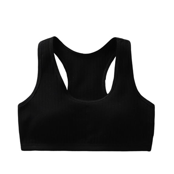 Ribbed Seamless Racerback Sports Bra for Women Wireless Stretchy Yoga Crop Top Soft Athletic Undergarment Tank