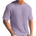 thumbnail image 1 of Ribbed Short Sleeve Shirts for Men Crewneck Basic T Shirt Casual Base Layer Tees Solid Business Workout T-Shirt Beach Vocation Blouses Spring Summer Outfits 2026 Purple XXL, 1 of 6