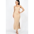 thumbnail image 1 of Ribbed Side Slit Long Cami Dress, 1 of 2