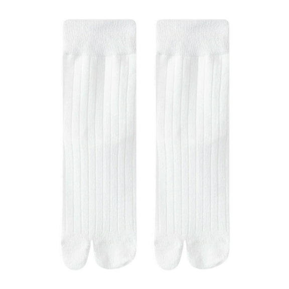 Ribbed Split-Toe Cotton Socks for Women Middle Calf Two Toe Separator Breathable Spring Autumn Sports Anti-Slip Design